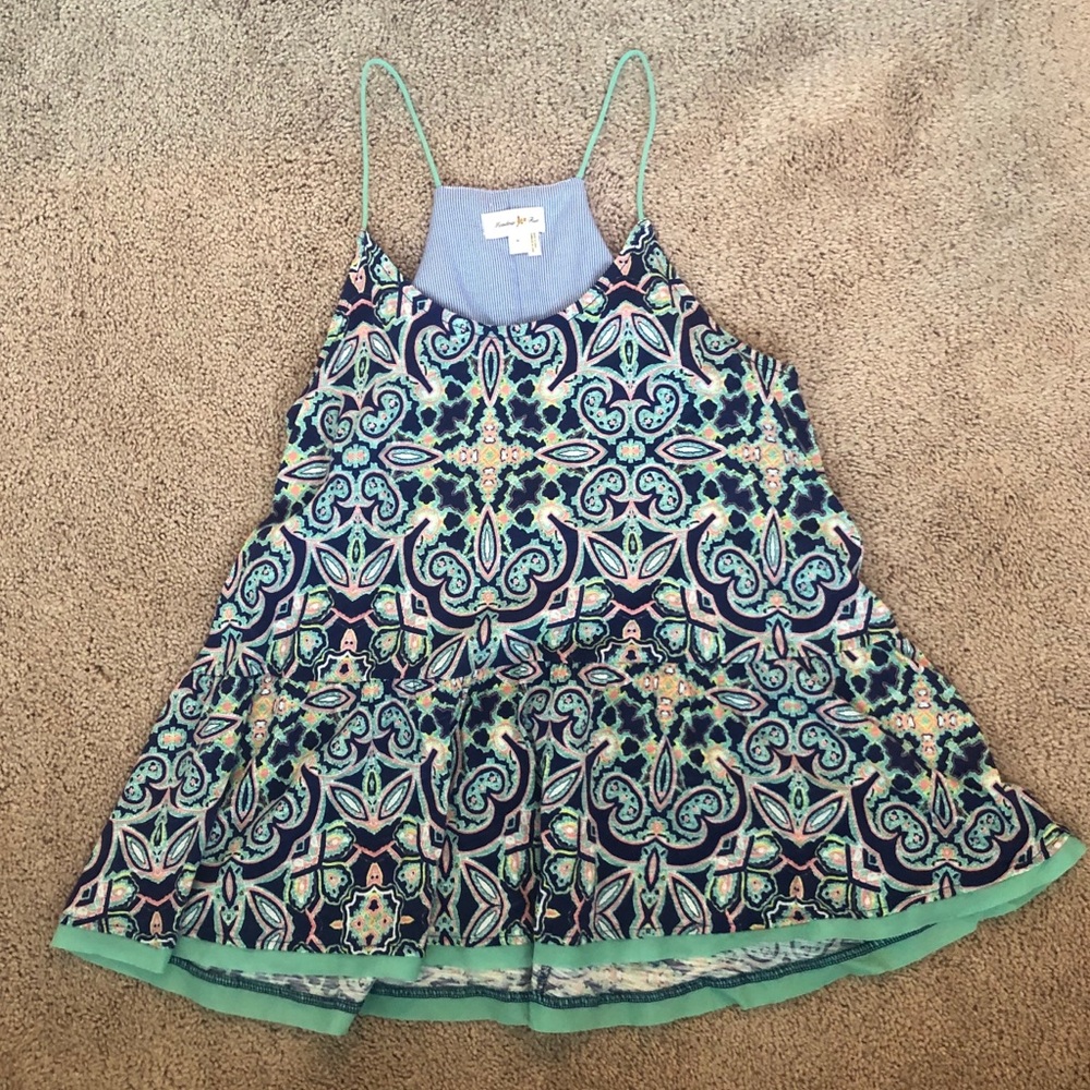 Floral/paisley pattern top